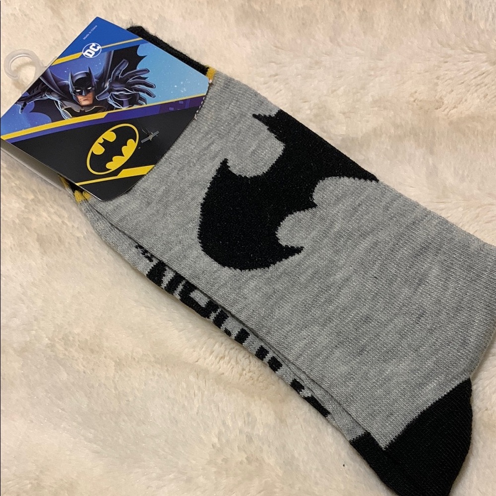DC Comics Batman Gray and Black Socks